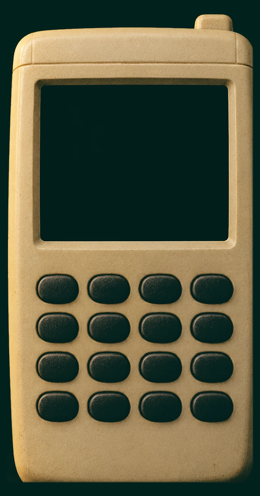 A small cream handheld terminal